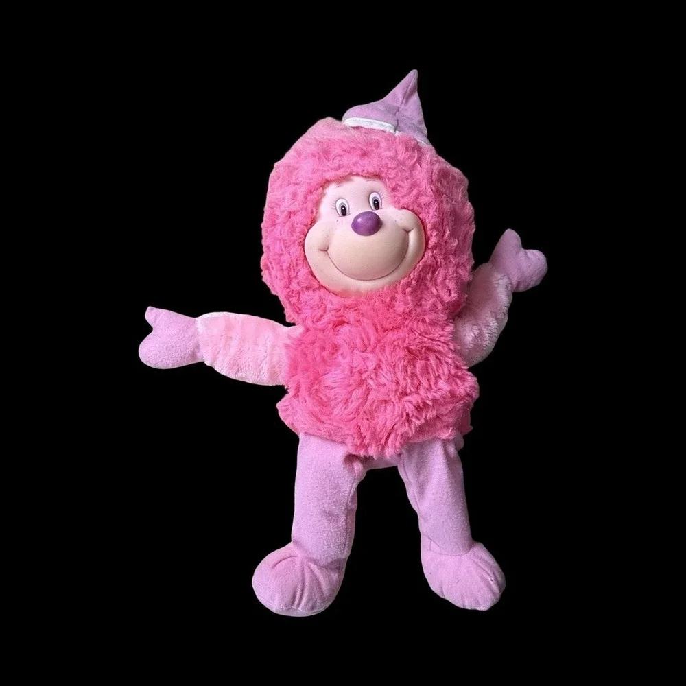 Flower Pets Pink Sprite Fairy Rubber Face Plush‎ Soft Stuffed Animal Toy 1984